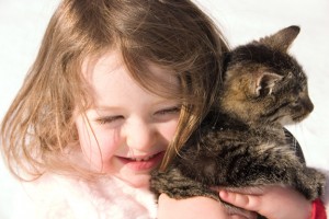 Girl with cat